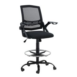 Artiss Office Chair Drafting Stool Mesh Chairs Black