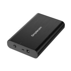 Simplecom SE331 Aluminium 3.5 SATA to USB-C External Hard Drive Enclosure USB 3.2 Gen1 5Gbps