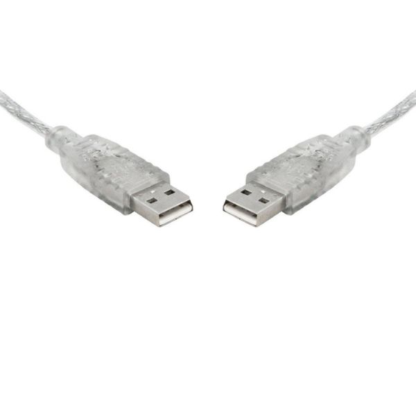 8WARE USB 2.0 Cable 2m A to A Male to Male Transparent