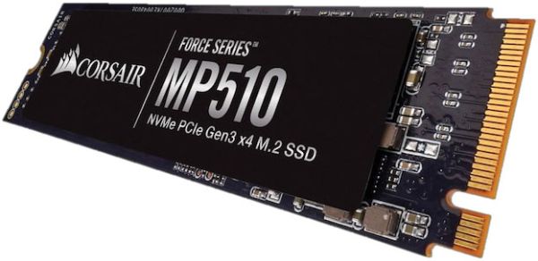 CORSAIR Force MP510 480GB NVMe PCIe SSD M.2 - 3D TCL NAND 3480/2000 MB/s 440/360K IOPS (2280) 1.8mil Hrs MTBF
