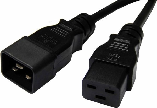 8WARE Power Cable Extension 5m IEC-C19 to IEC-C20 Male to Female