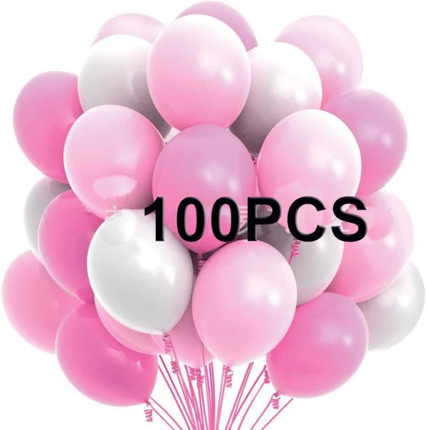100PCS 5 Latex Balloon Set Matt Multicolor Birthday Wedding Party Decoration