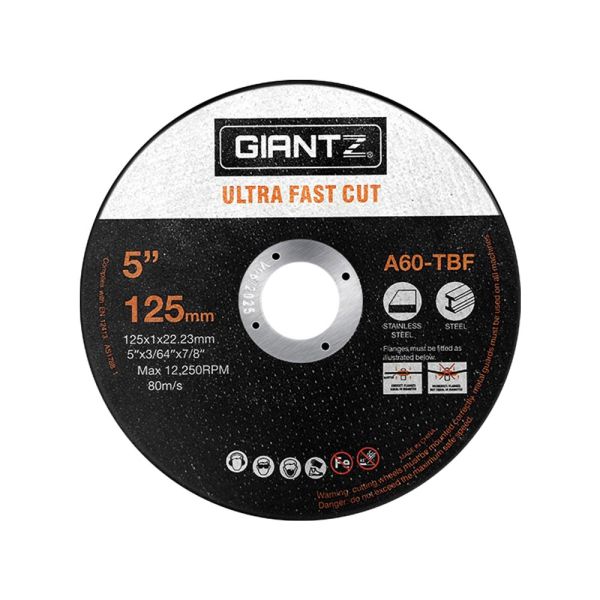 Giantz 100-Piece Cutting Discs 5 125mm,Giantz 100pcs 5 Cutting Discs 125mm Angle Grinder Thin Cut Off Wheel for Metal
