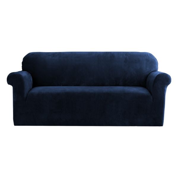 Artiss Sofa Cover Couch Covers 3 Seater Velvet Sapphire