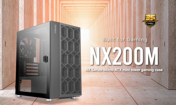 ANTEC NX200M m-ATX, ITX Value Case, Large Mesh Front for excellent cooling, Side Window, 1x 12CM Fan Included, Radiator up to 240mm