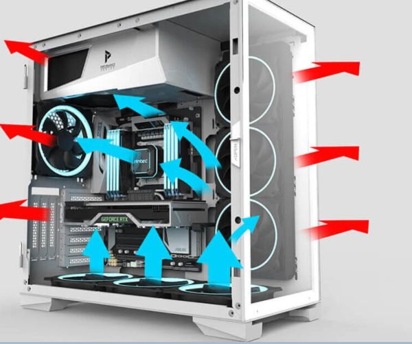 ANTEC P120 Crystal WHITE Tempered Glass ATX, E-ATX, Heat Dissipation, VGA Holder, Horizontal and Vertical Scalability, Slide Panel, Gaming Case