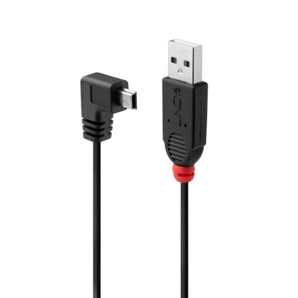 LINDY .5m USBA-MiniB 90 Cable