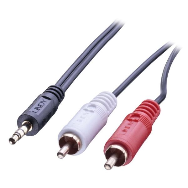 LINDY 2m long 3.5mm-RCA Audio Cable