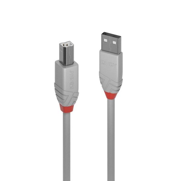 LINDY 3m USB2 A-B Cable Grey