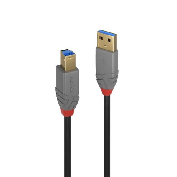 LINDY 3m USB3 A-B Cable Anthra Line