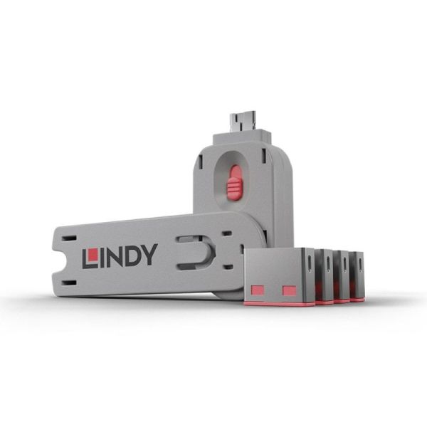 LINDY USBA Port Block/Key x4 P