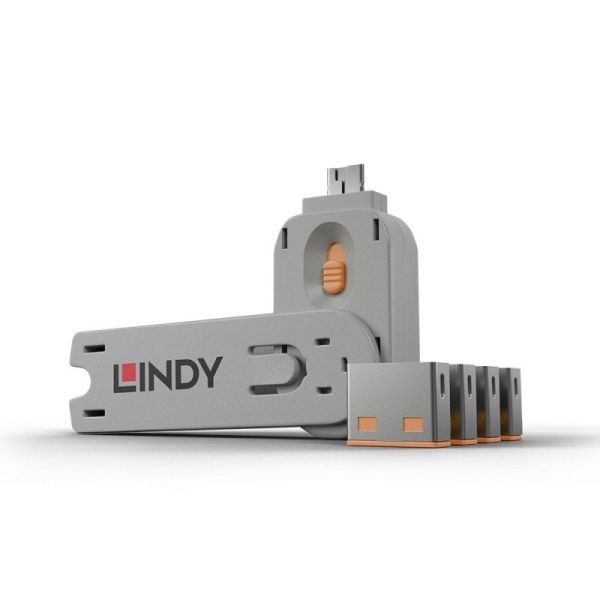 LINDY USBA Port Block/Key x4 O