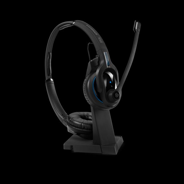 SENNHEISER | Sennheiser IMPACT MB Pro2 UC ML Bluetooth 4.0 Headset with Desk USB Stand, Binaural, Noise Cancelling Mic, Upto 15 Hours Talk, Teams Certified