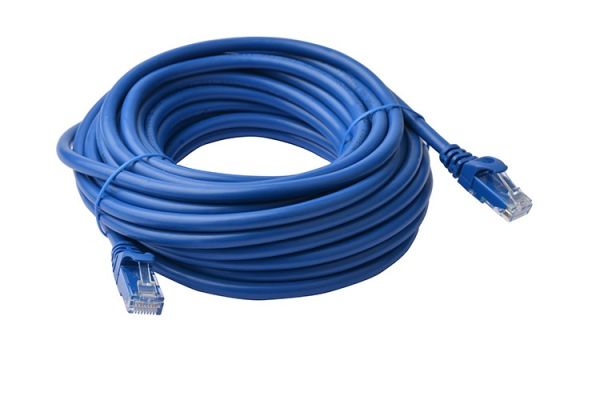 8WARE Cat6a UTP Ethernet Cable 15m Snagless Blue