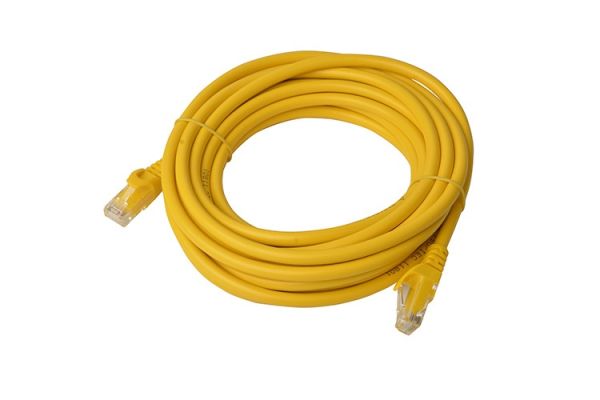 8WARE Cat6a UTP Ethernet Cable 5m Snagless Yellow