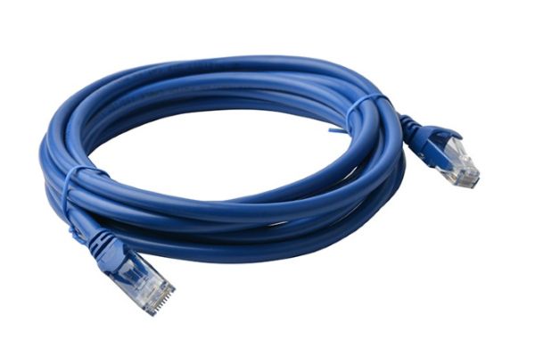 8WARE Cat 6a UTP Ethernet Cable, Snagless - 7m Blue LS