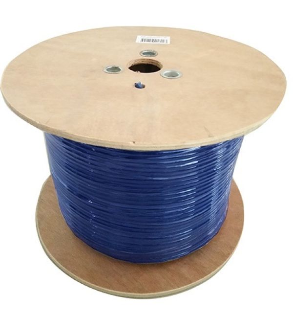 8WARE 350m CAT6A Ethernet LAN Cable Roll Blue Bare Copper Twisted Core PVC Jacket