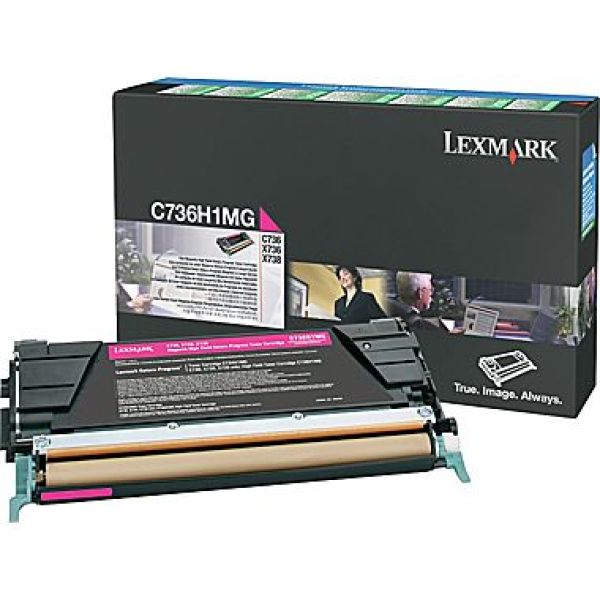 LEXMARK C736H1MG MAGENTA TONER PREBATE YIELD 10000 PAGES FOR C736