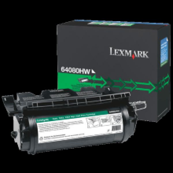 LEXMARK 64080HW BLACK GREENLITETONER YIELD 21000 PAGES FOR T640 T642