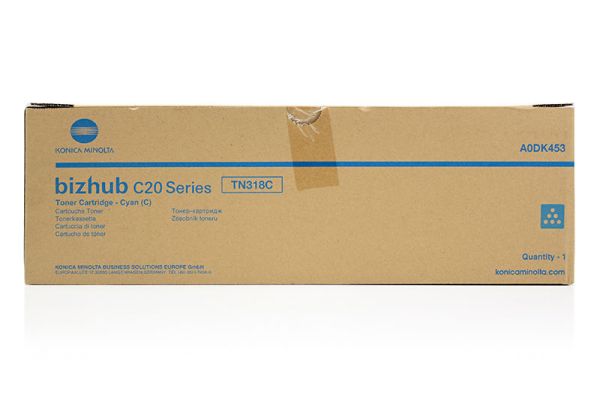 KONICA MINOLTA BIZHUB C20/C20P TN318 CYAN TONER - 8K