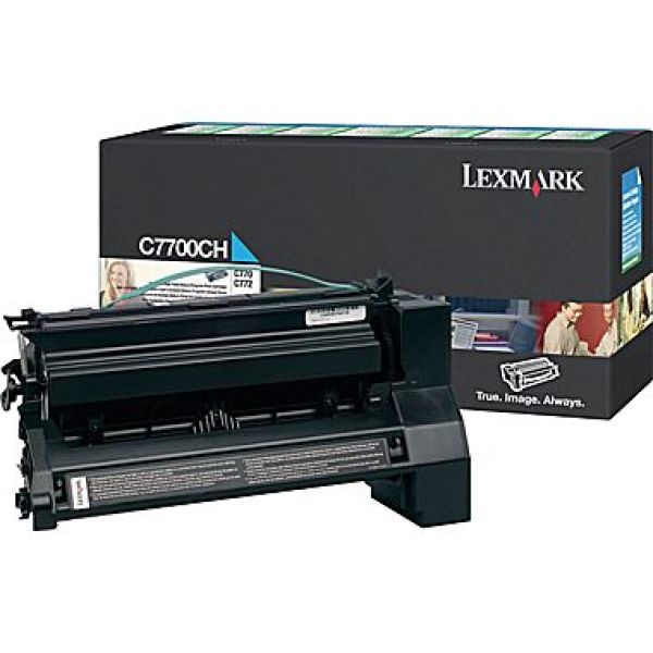 LEXMARK C7700CH CYAN TONER RETURN PROGRAM YIELD 10000 PAGES FOR C772