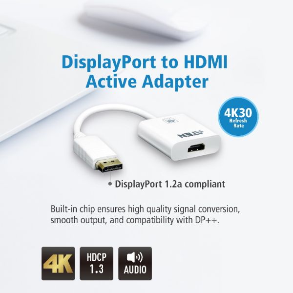 ATEN VanCryst DP(M) to HDMI(F) Active 4K2K Adapter