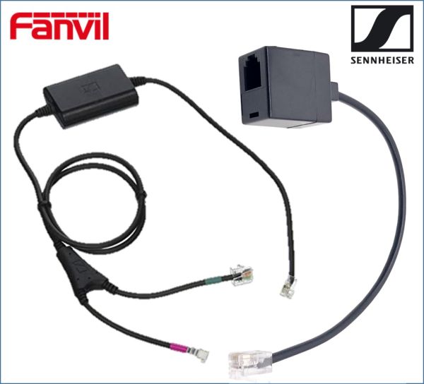 FANVIL / EPOS l Sennheiser Electronic Hook Switch (EHS) Adapter - Inc Fanvil T-03 RJ9 Connector Cable