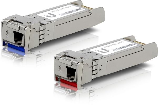 UBIQUITI UFiber SFP+ Single-Mode Module 10G BiDi 2-pack - Same 10Gbps speed, Less Cable Required (Single Strand and LC Connector)