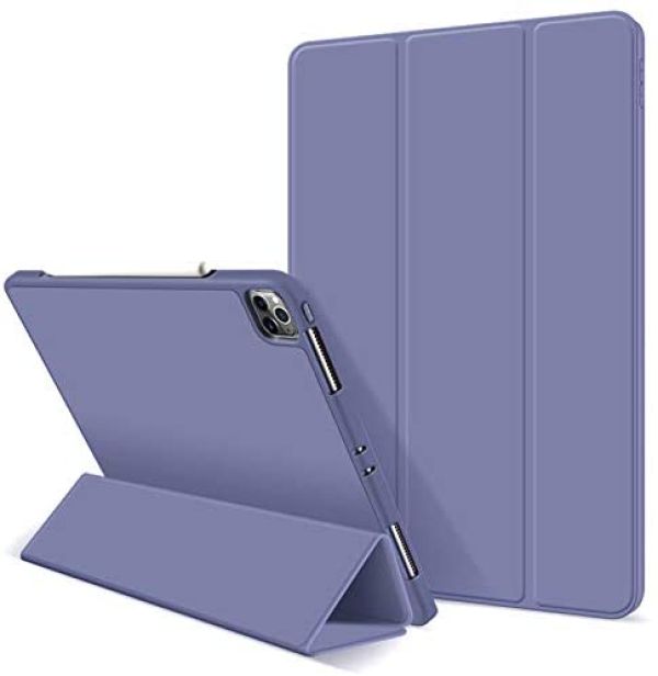 iPad Pro 11 Inch 2020 Soft Tpu Smart Premium Case Auto Sleep Wake Stand Cover Pencil holder Purple