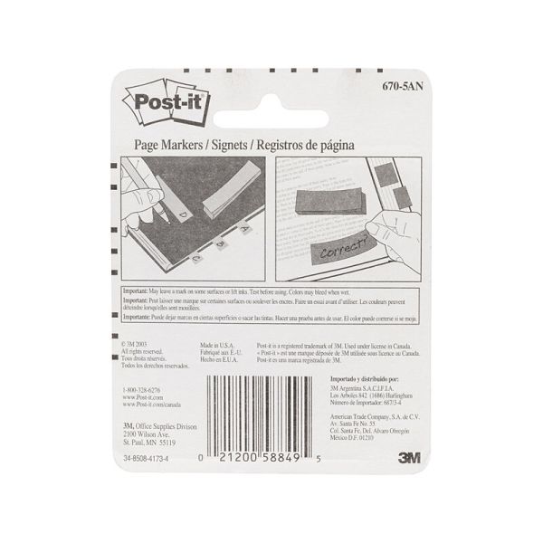 POST-IT Pg Mk 670-5AN Neon Pack of 5 Box of 6