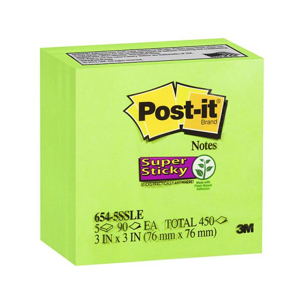 POST-IT 654-5SSLE SS 75X75 Pack of 5 Box of 4