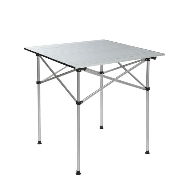 Weisshorn Folding Camping Table 70CM Roll Up Outdoor Picnic BBQ Aluminium Desk