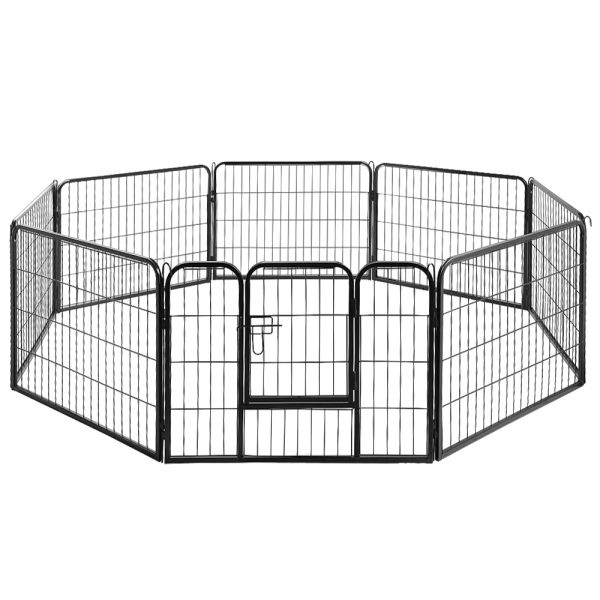i.Pet 24 8 Panel Dog Playpen Pet Exercise Cage Enclosure Fence Play Pen