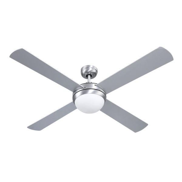 Devanti 52 Ceiling Fan AC Motor w/Light w/Remote - Silver