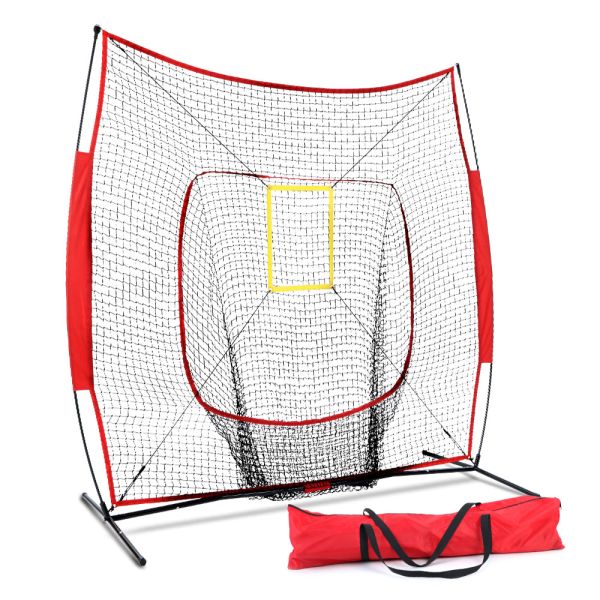 Everfit 7ft Baseball Net Pitching Kit with Stand Softball?Training Aid Sports