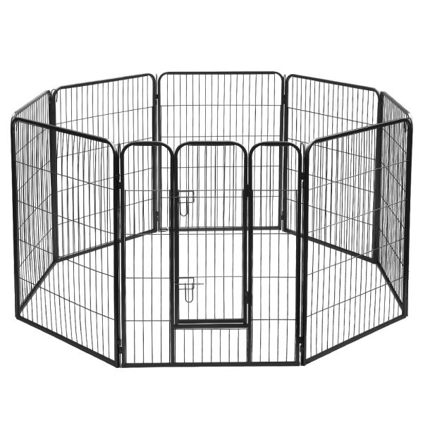 i.Pet 40 8 Panel Dog Playpen Pet Exercise Cage Enclosure Fence Play Pen