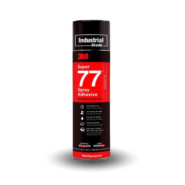 3M Super 77 Multipurpose Cylinder Spray Adhesive, 374 g