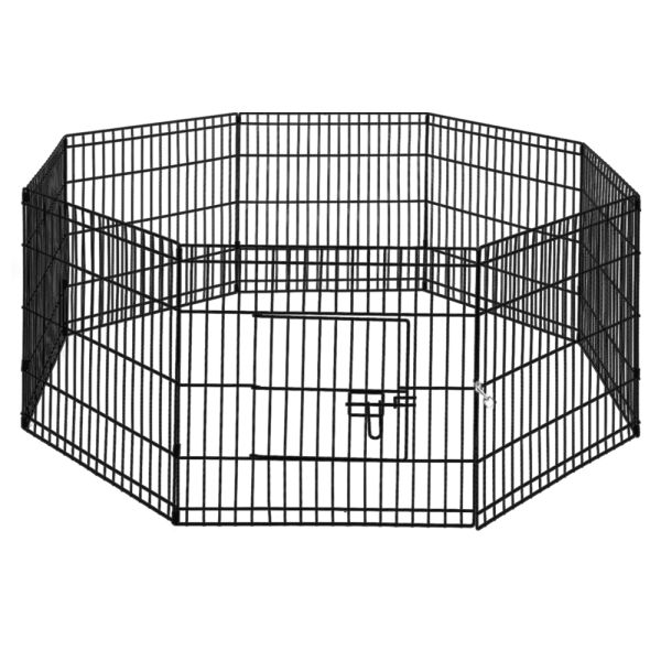 i.Pet 2x24 8 Panel Dog Playpen Pet Fence Exercise Cage Enclosure Play Pen