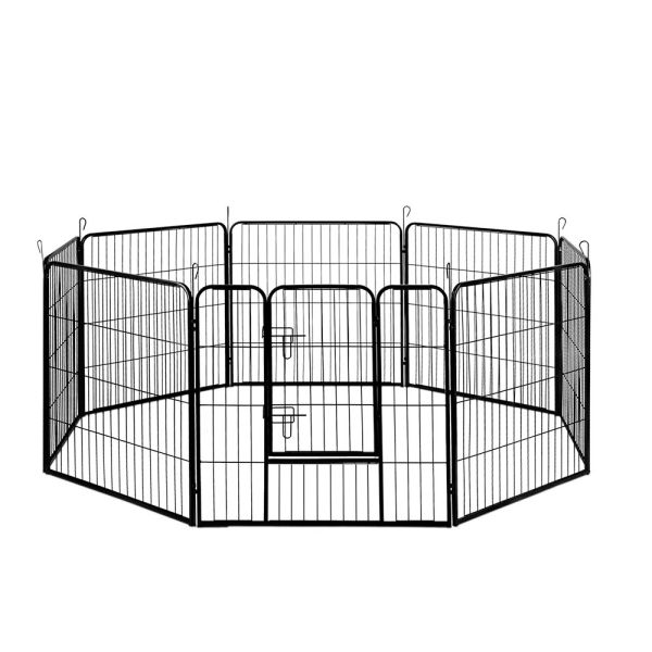 i.Pet 32 8 Panel Dog Playpen Pet Exercise Cage Enclosure Fence Play Pen