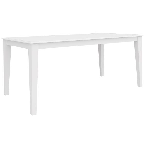 Daisy Dining Table 180cm Solid Acacia Timber Wood Hampton Furniture - White