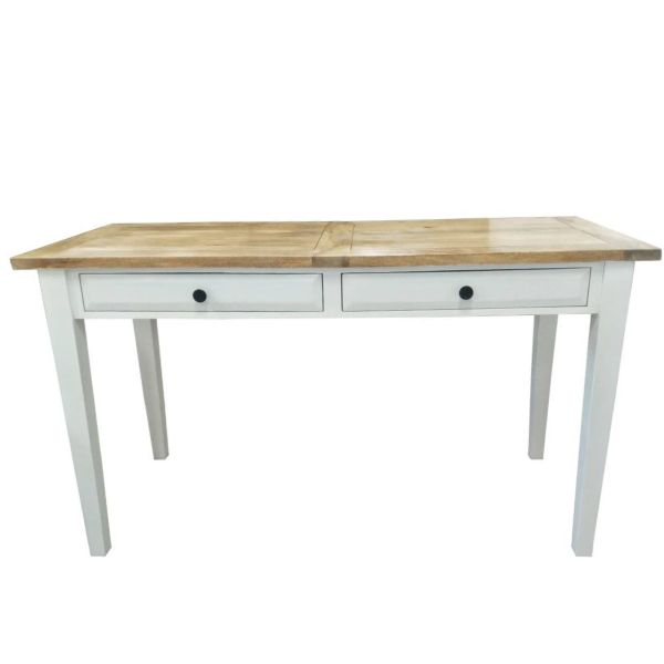 Lavasa Desk Table 140cm 2 Drawers Solid Mango Wood Modern Farmhouse Furniture