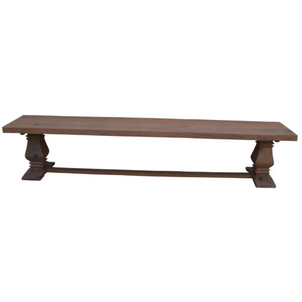 Florence  Dining Table Seat Bench 230cm French Provincial Pedestal Solid Timber