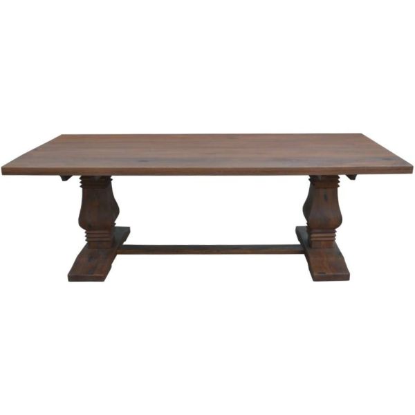 Florence  Dining Table 230cm French Provincial Pedestal Solid Timber Wood