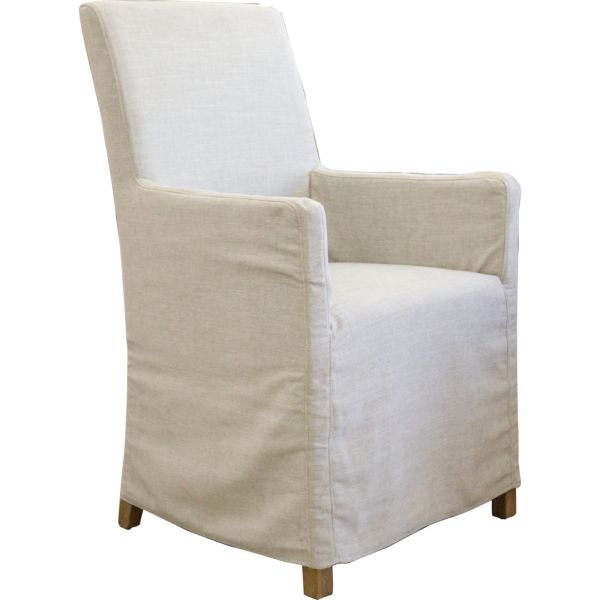 Ixora  Dining Chair Set of 12 Fabric Slipcover French Provincial Carver Timber