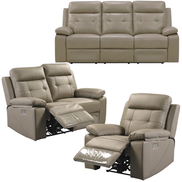 Kingsman 3+2+1 Seater Electric Recliner Sofa Genuine Leather Home Theater Lounge