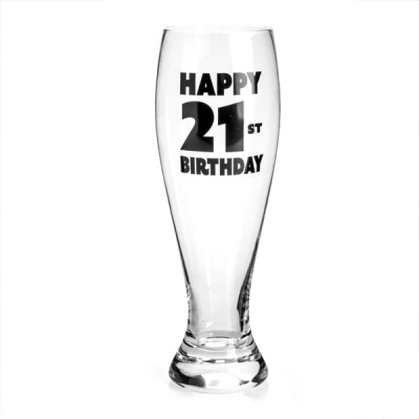21st Birthday Pilsner Glass