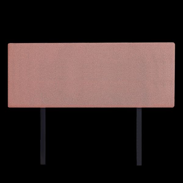 Linen Fabric Queen Bed Deluxe Headboard Bedhead - Pearl Copper Brown