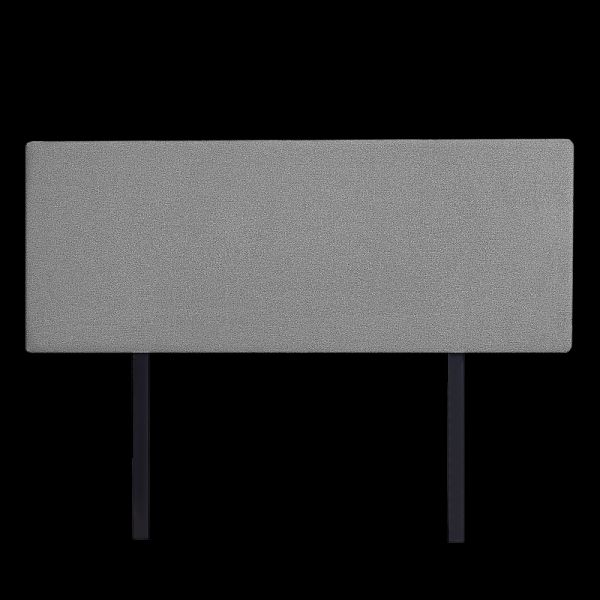 Linen Fabric Double Bed Deluxe Headboard Bedhead - Night Ash