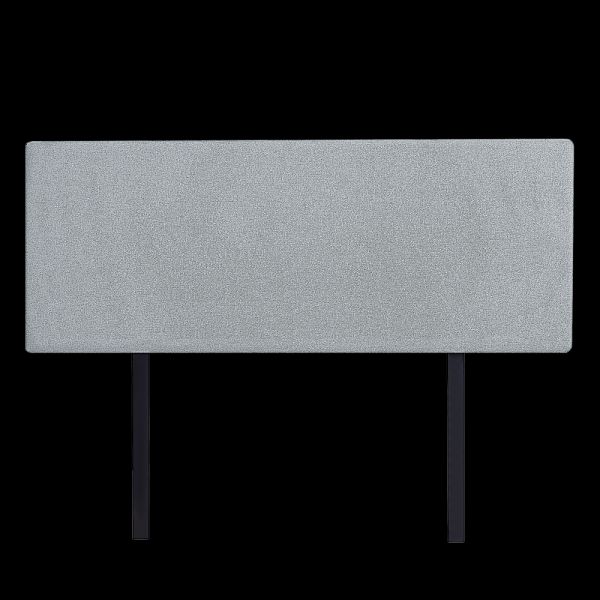 Linen Fabric Double Bed Deluxe Headboard Bedhead - Stone Grey