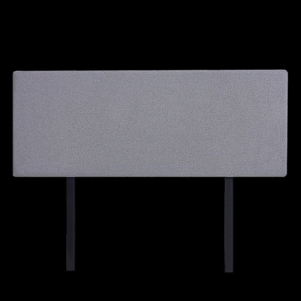 Linen Fabric Double Bed Deluxe Headboard Bedhead - Slate Ash